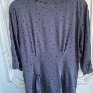 COPY - Anthroplogie Polka Dot Fitted Cotton Knit Top XL